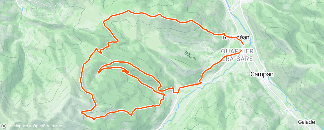 Map of the activity, Sortie trail croix de beliou par les 2 monnes🌨️