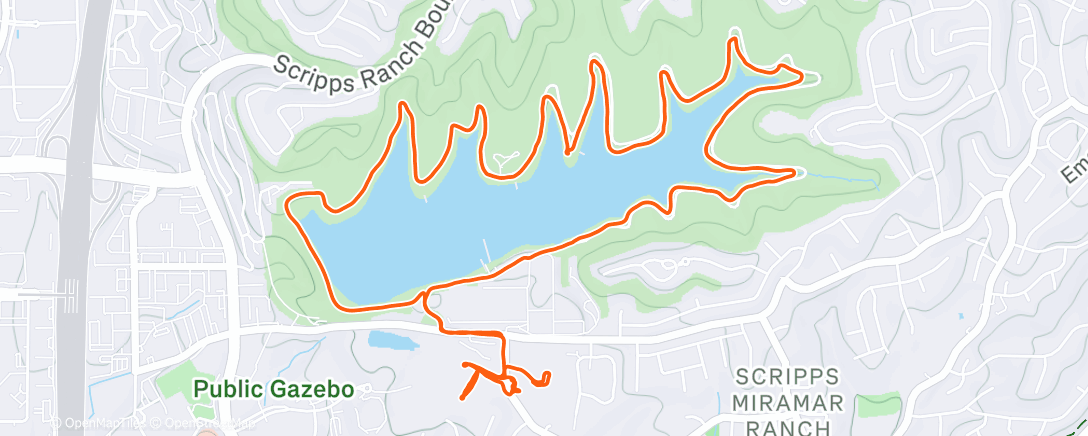 Map of the activity, Lake lap with Alice on the Kids Ride Shotgun