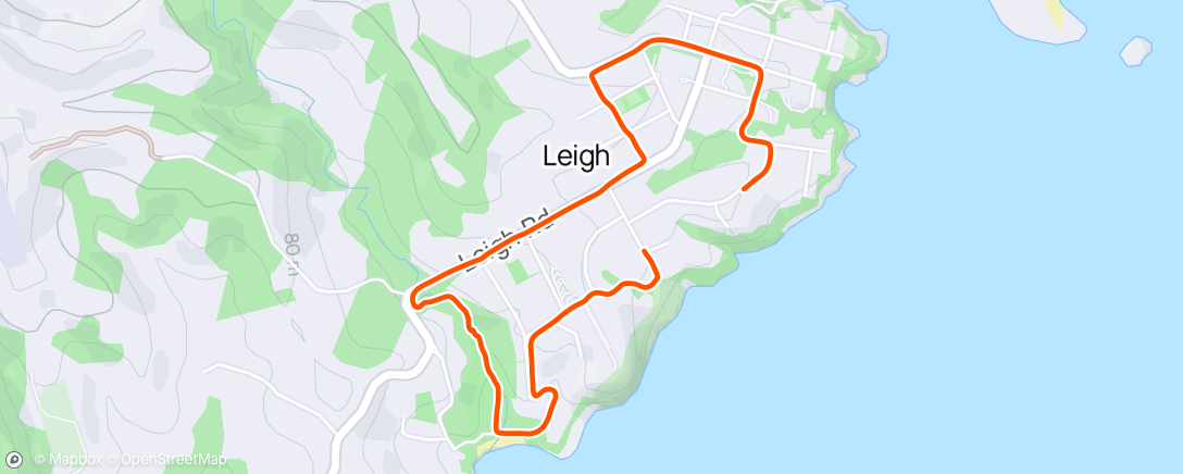 Map of the activity, Leigh - Matheson bay