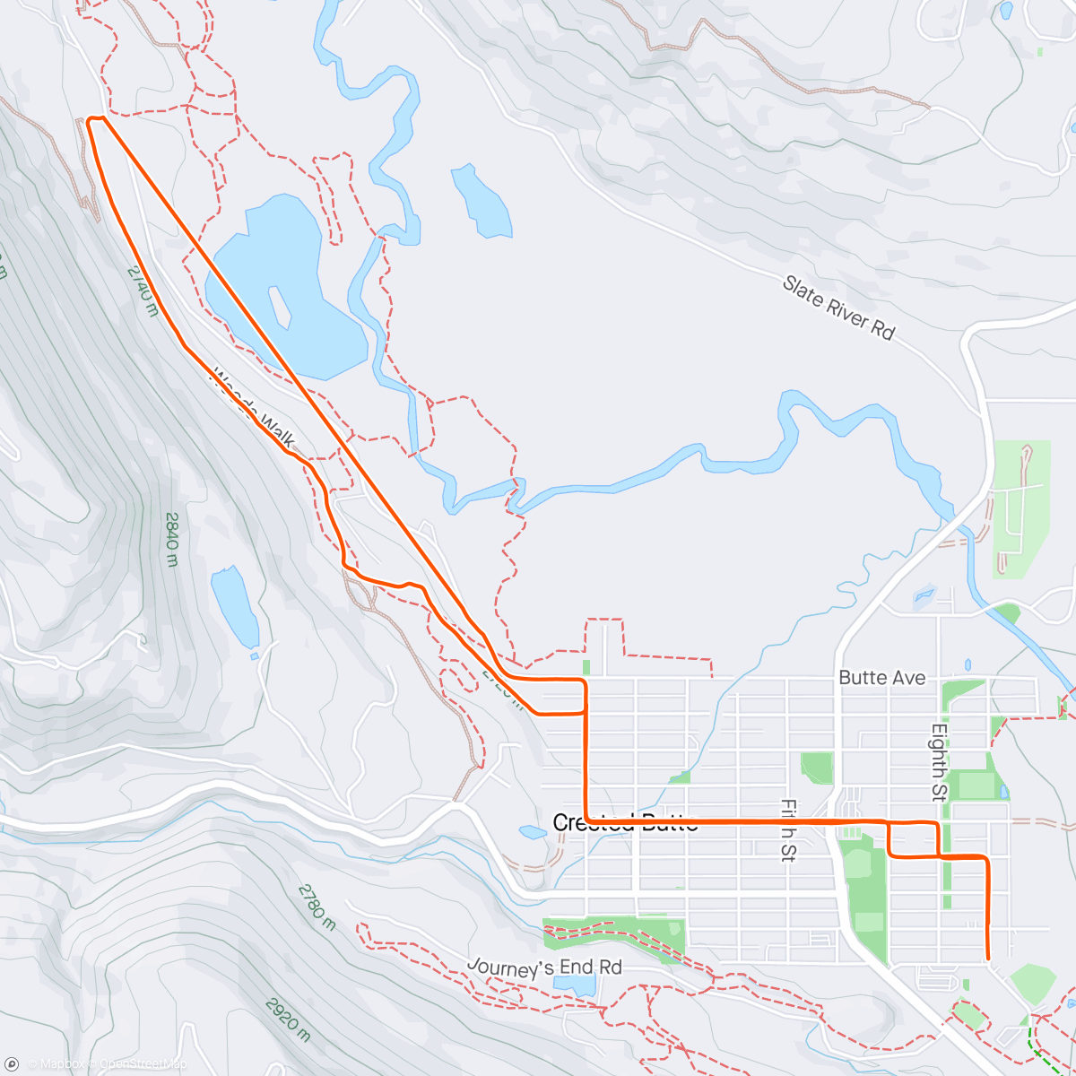 Map of the activity, Family ride