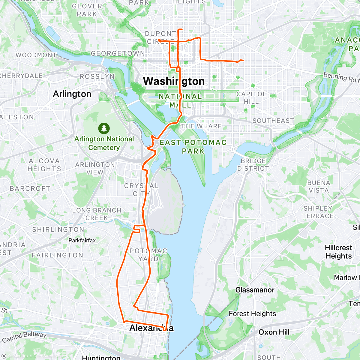 Map of the activity, 626 gets ice cream