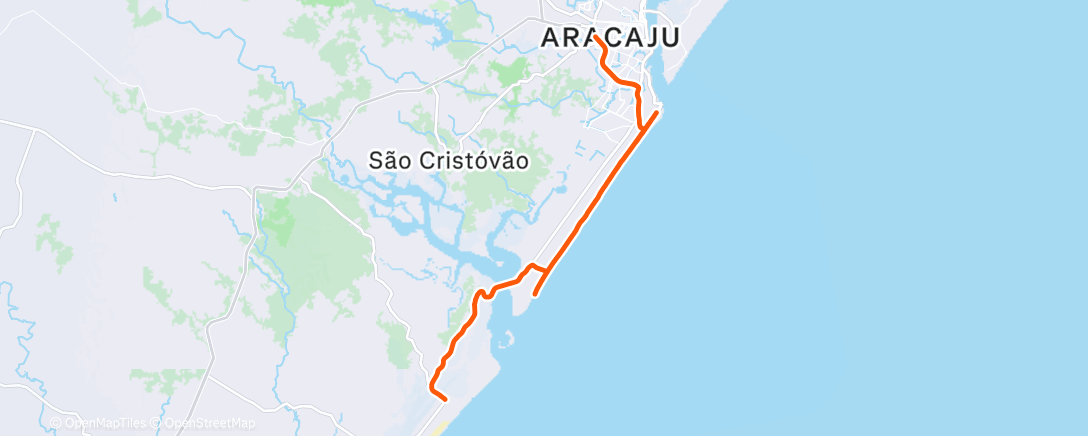 Map of the activity, 70.3 Aracaju