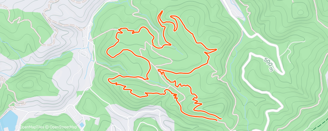 Map of the activity, Trail le matin