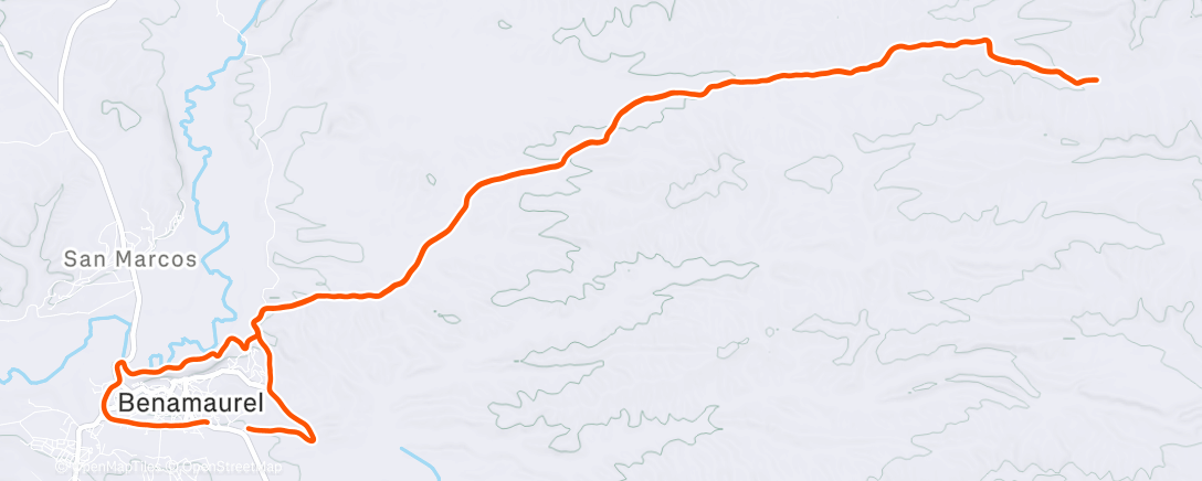 Карта физической активности (Carrera de montaña a la hora del almuerzo)