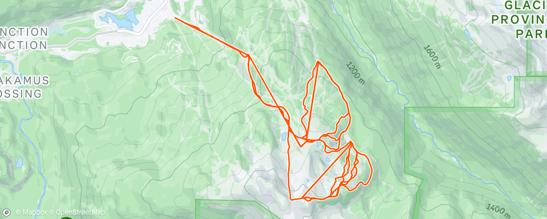 Map of the activity, Whistler Post Power Day