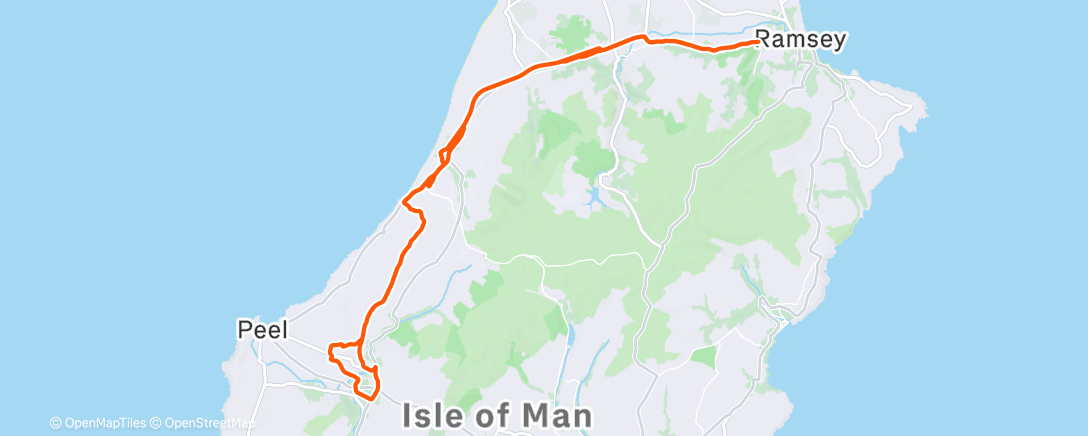 Map of the activity, Cycling