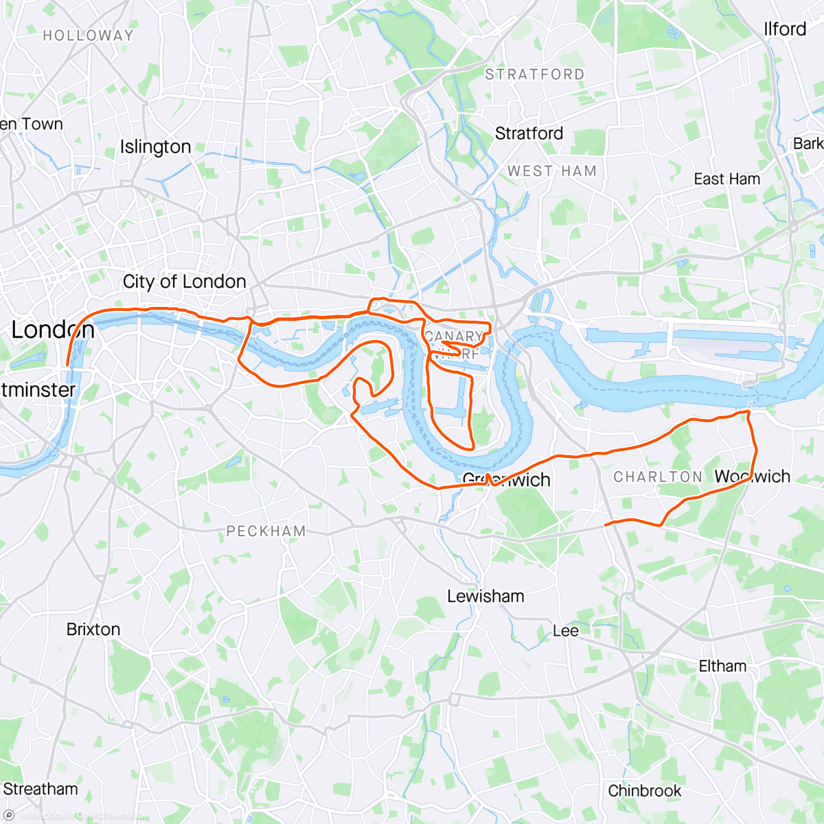 Map of the activity, TCS London Marathon 2024 a wee bit long 😂 😂 🍀🍀