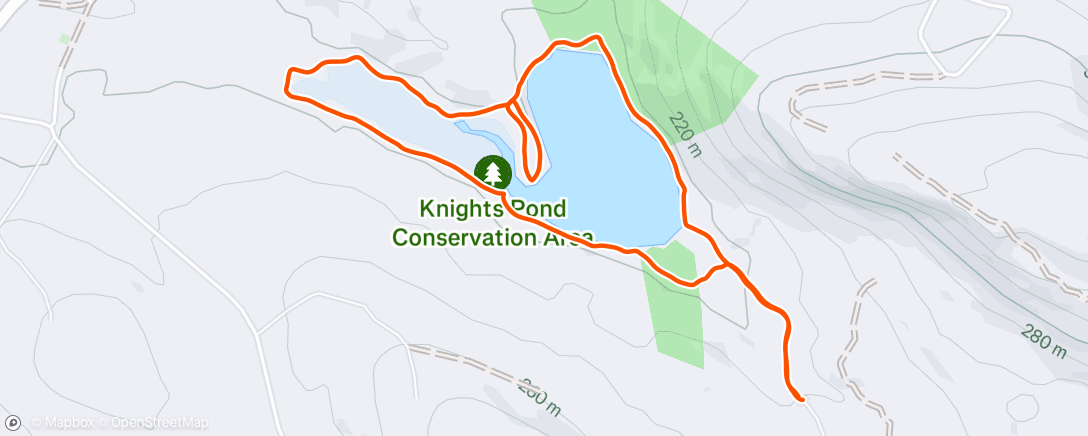 Map of the activity, Knights Pond Conservation Area