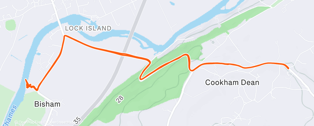 Map of the activity, Bisham carol service