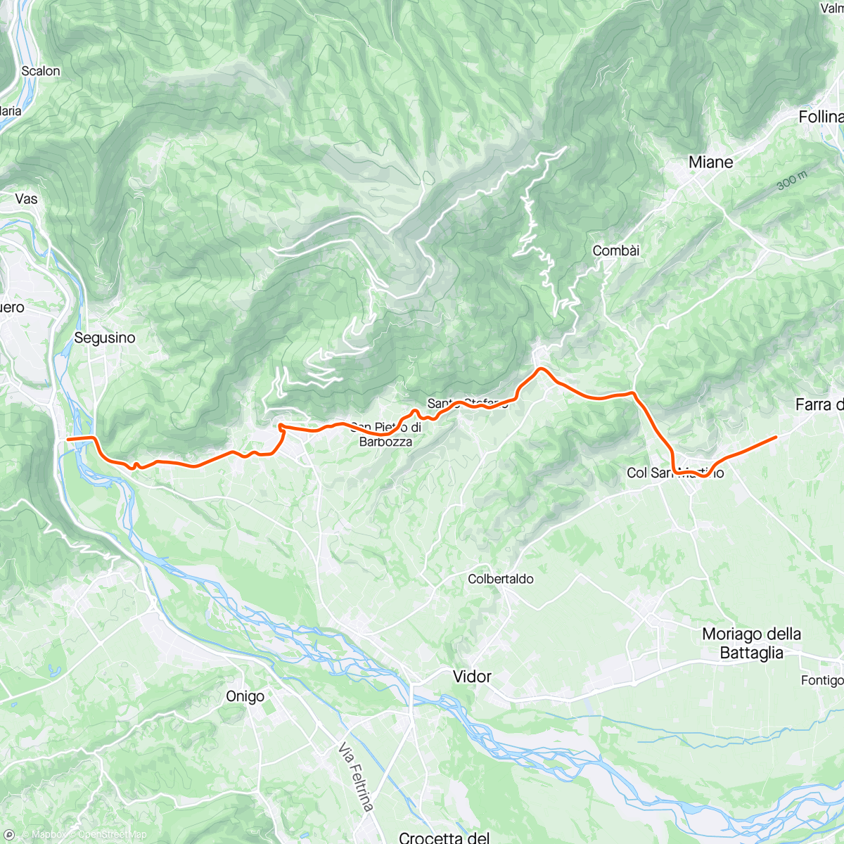 Map of the activity, BKOOL - Borgo Valsugana - Treviso Part 2