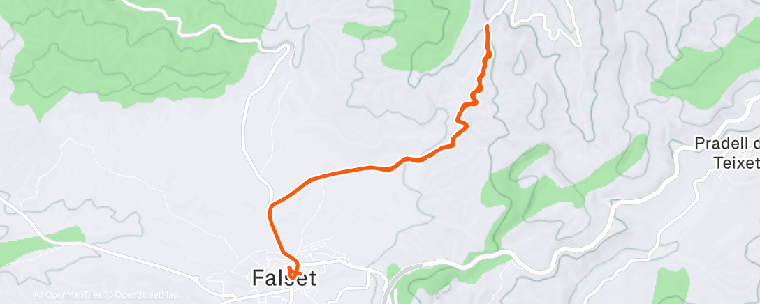 Map of the activity, 2025-12-14 Bici Carretera TwoNav