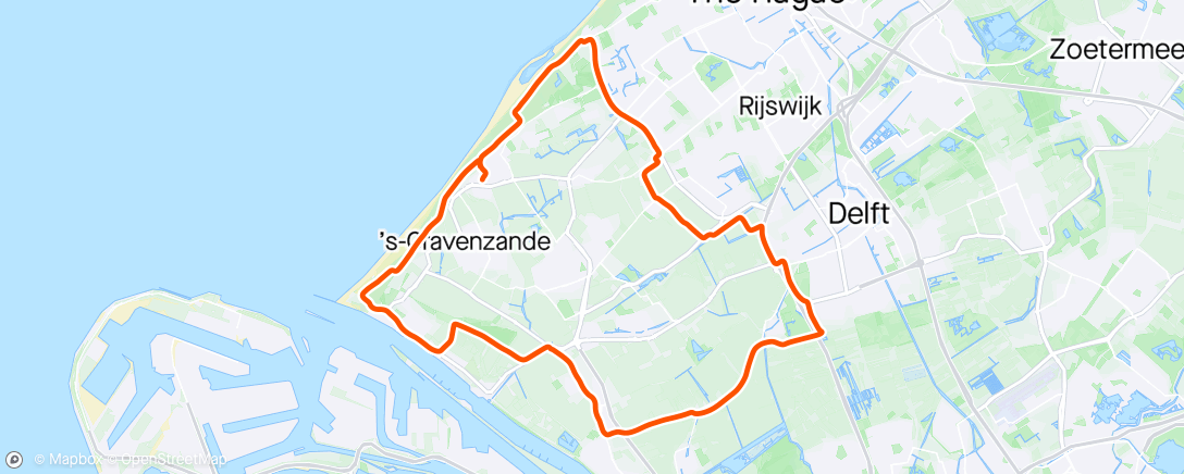 Map of the activity, Rondje Westland solo met de wind
