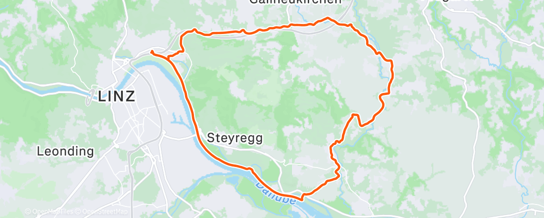 Map of the activity, Radfahrt am Nachmittag