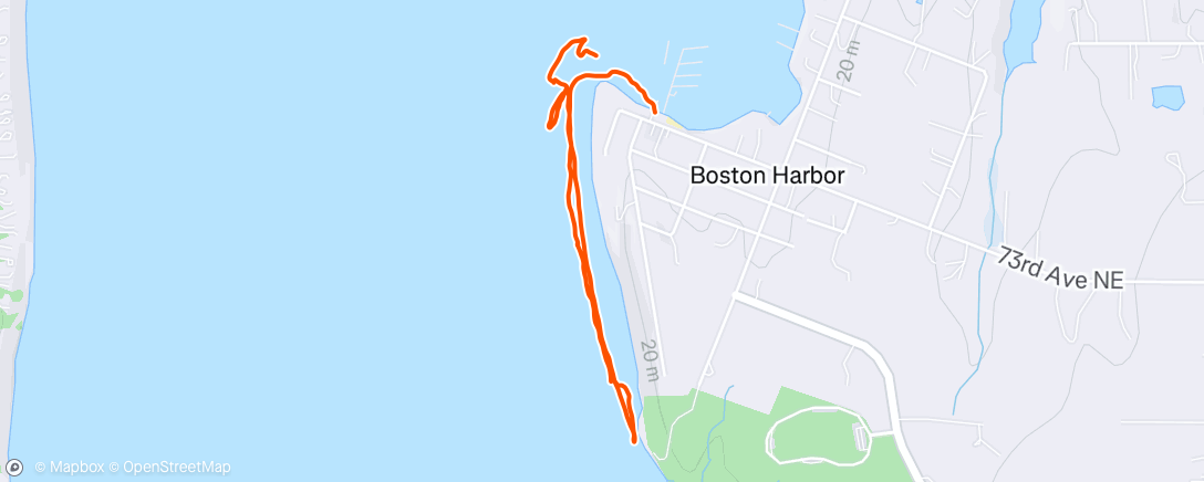 Map of the activity, Evening Kayaking