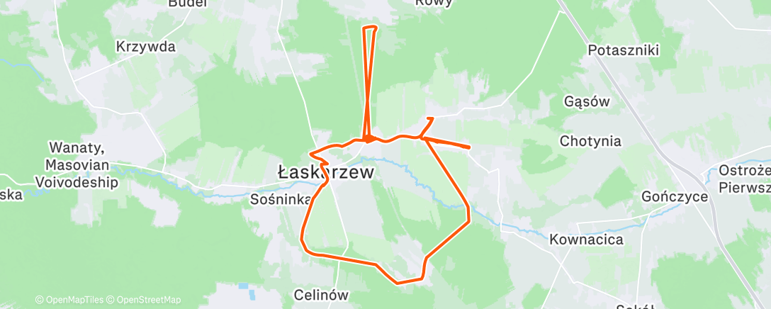 Map of the activity, Afternoon Mountain Bike Ride