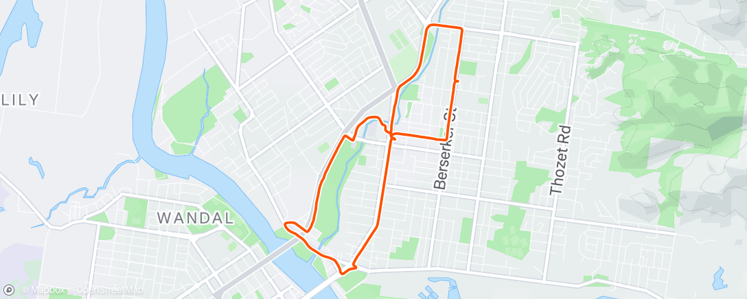 Map of the activity, XTC test ride 2