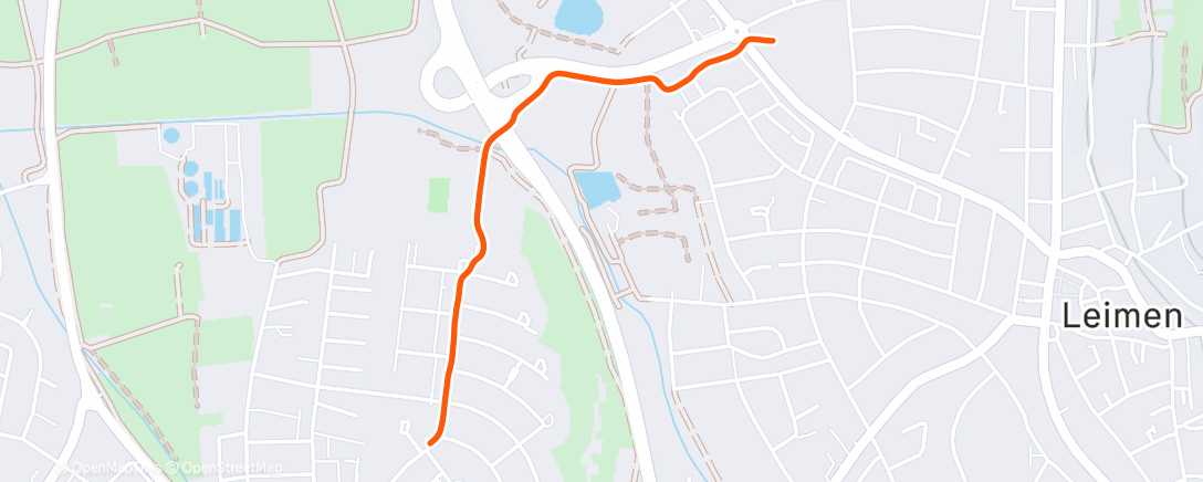 Map of the activity, Evening Walk