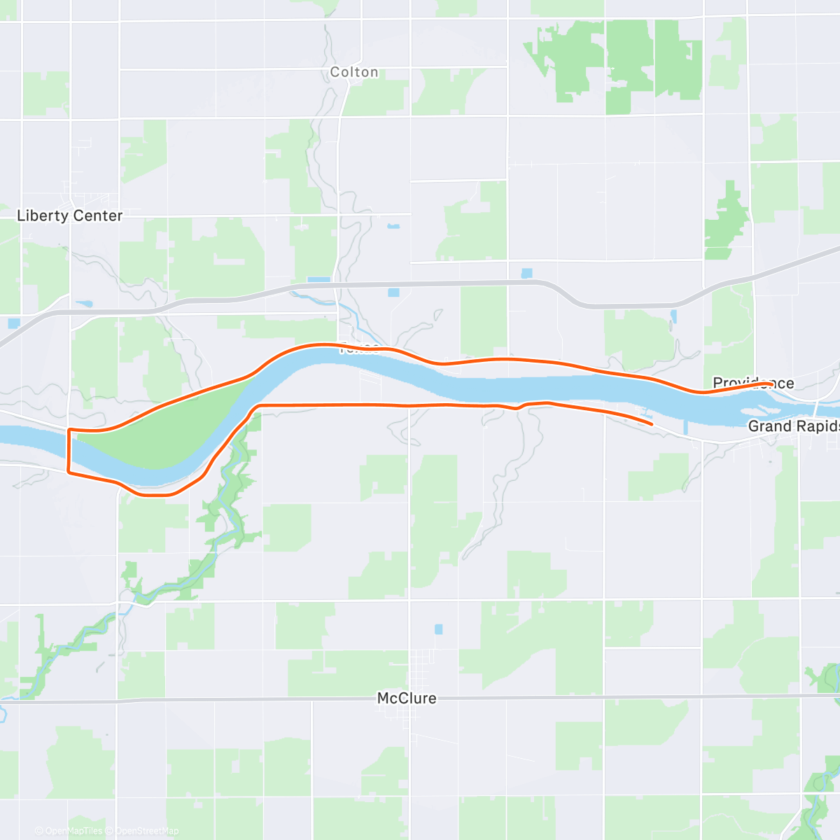 Map of the activity, ROUVY - Grand Rapids | Ohio | USA