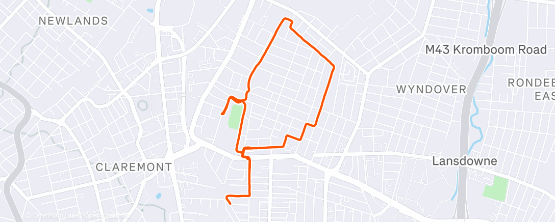 Map of the activity, Morning Run