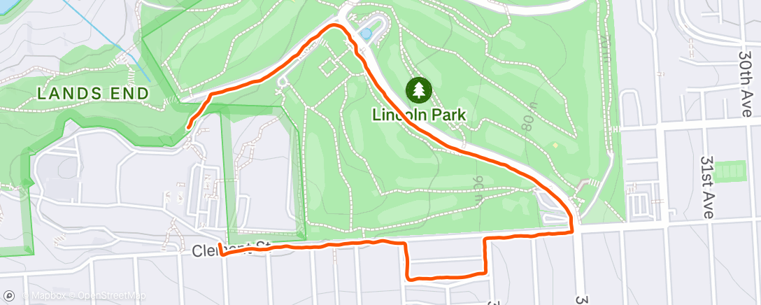 Map of the activity, Caminata a la hora del almuerzo