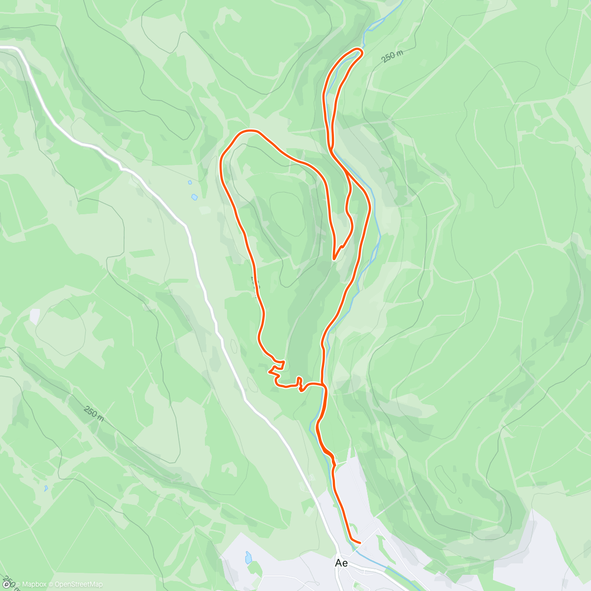 Map of the activity, DRC Christmas trail run