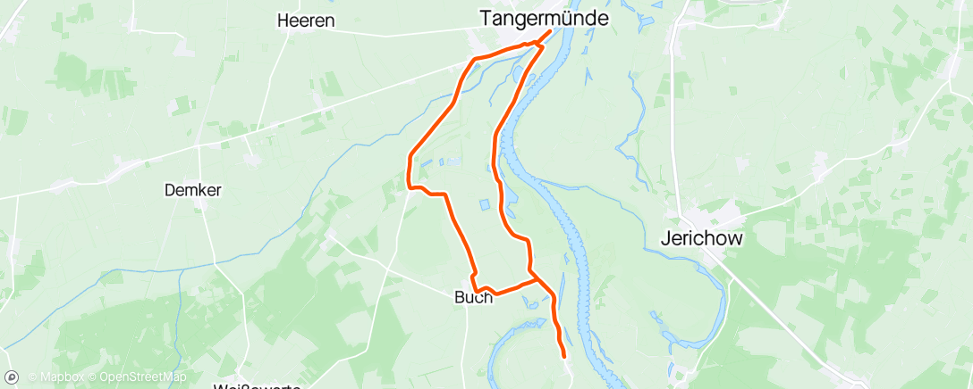 Mapa de la actividad (Halbmarathon in Tangermünde 🏃🏃🏃🏃🏃)
