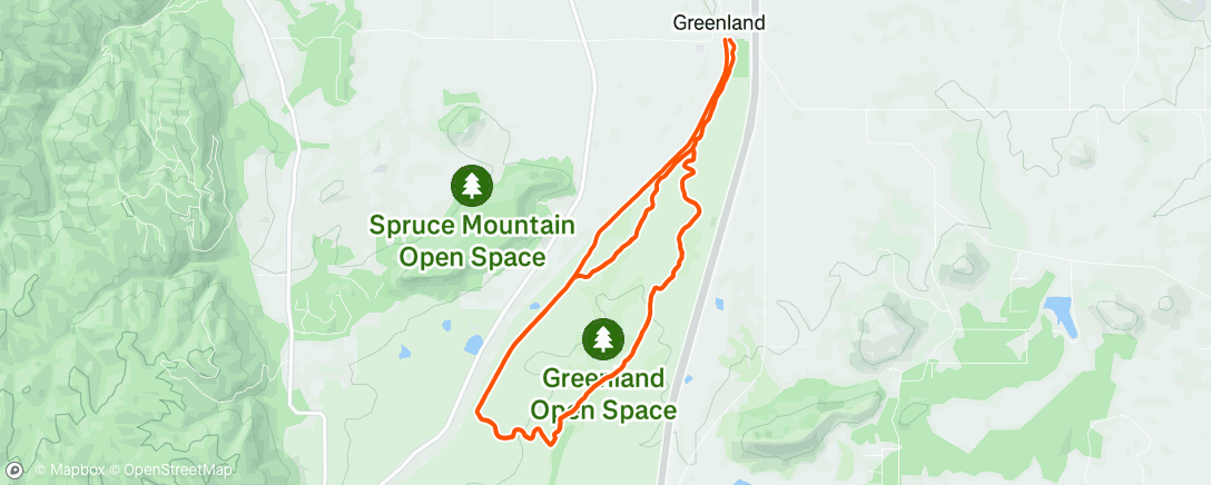 Map of the activity, Afternoon Trail Run