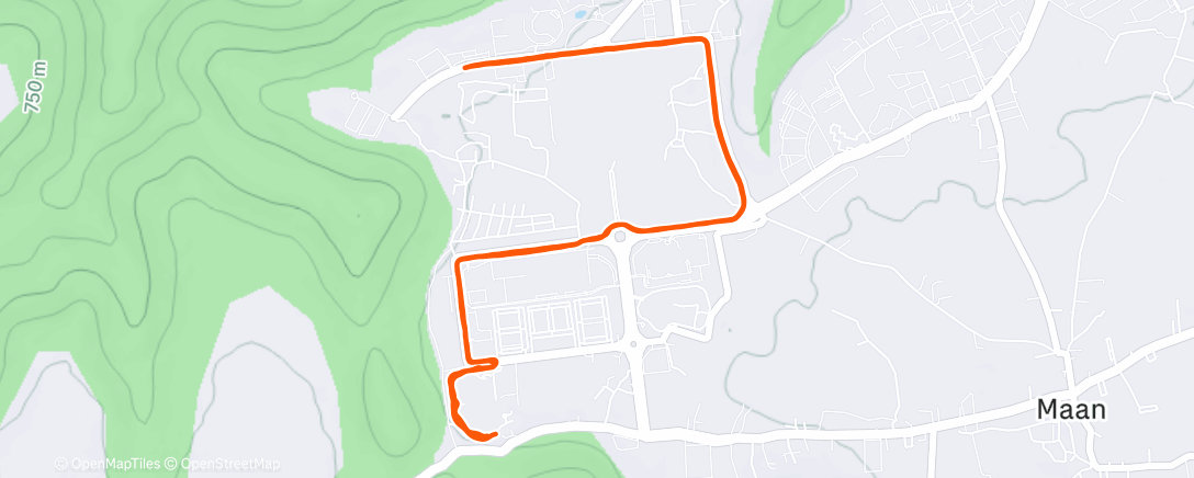 Map of the activity, Morning Run
