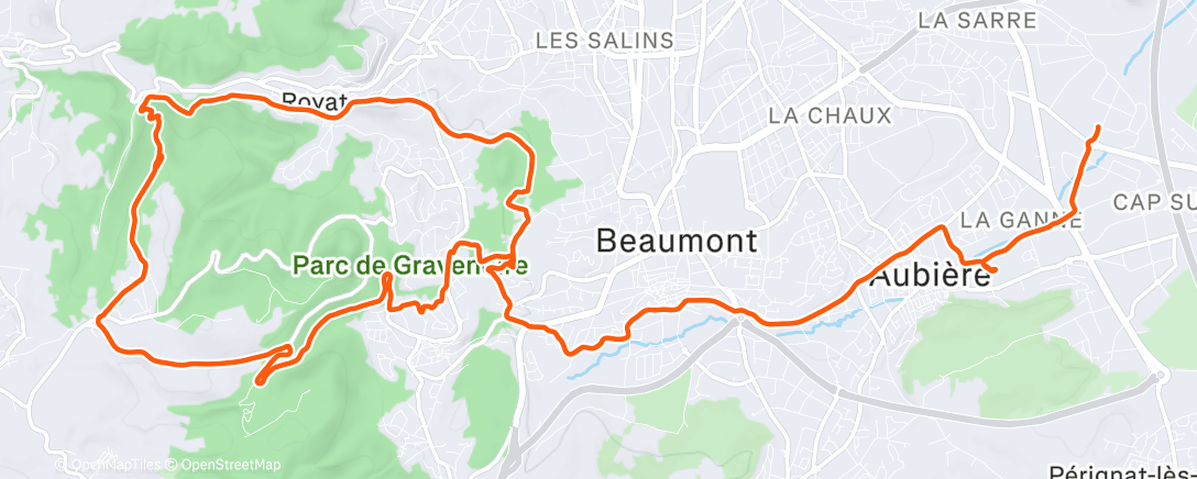 Map of the activity, Entraînement club