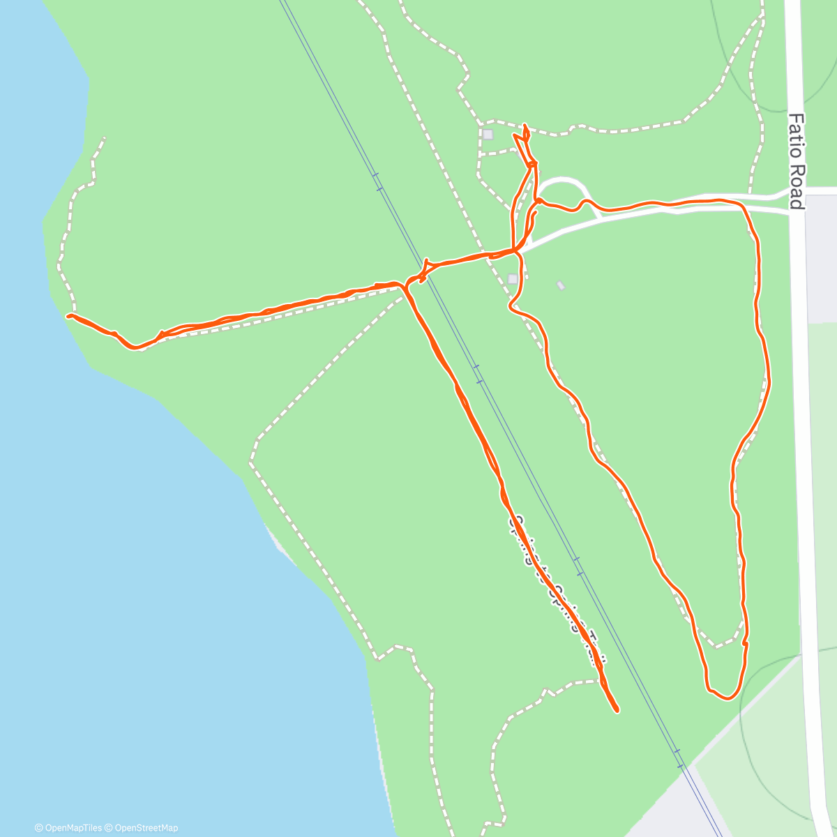Map of the activity, Lake Beresford Park