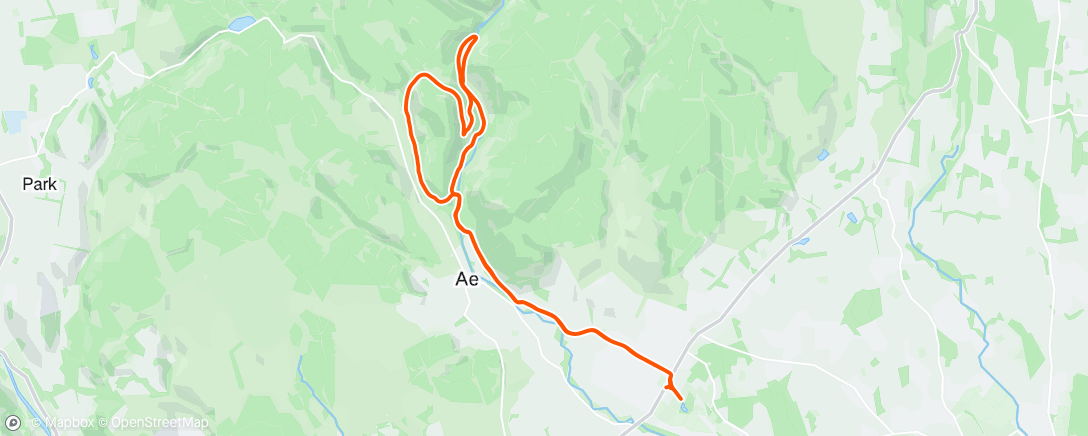 Map of the activity, First forest run for months