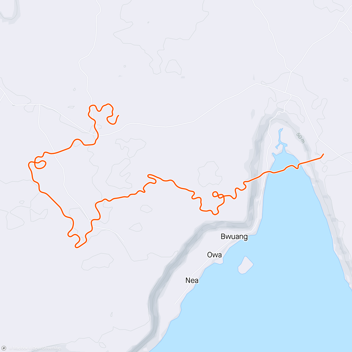Map of the activity, Zwift - Pacer Group Ride: Turf N Surf in Makuri Islands with Bernie