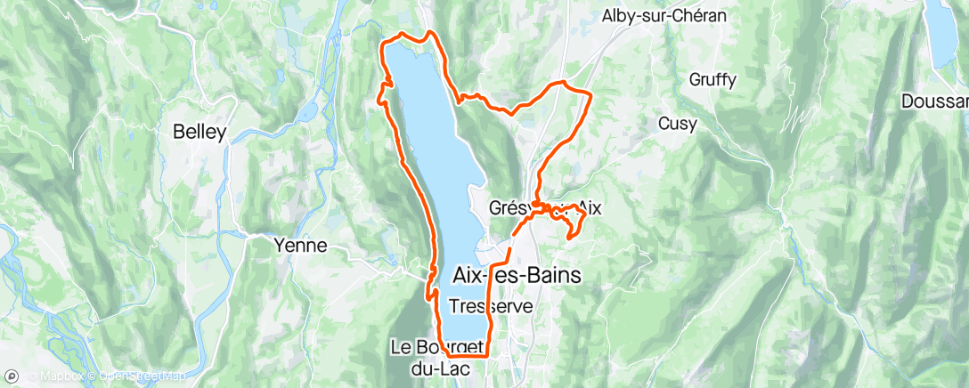 Map of the activity, Group ride des supporters du GP Chambéry