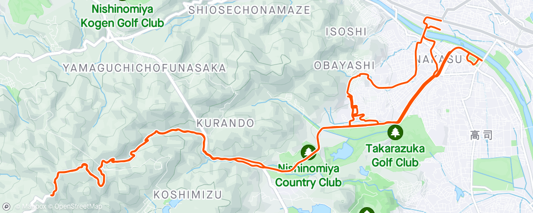 Map of the activity, 六甲朝練 3949