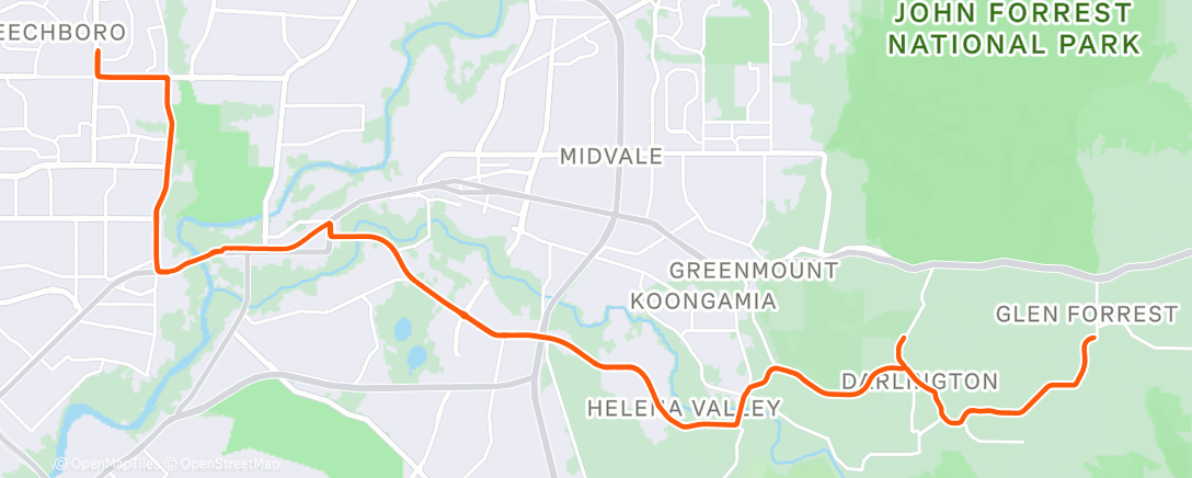 Carte de l'activité Cycling