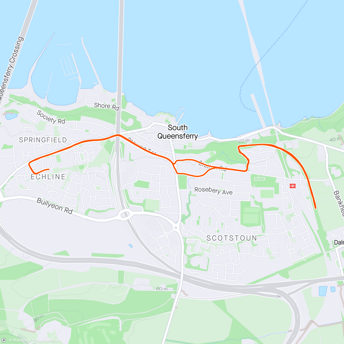 Map of the activity, 4.3mi Easy Run with Runna ✅ wearing marathon finisher Tee to assert dominance