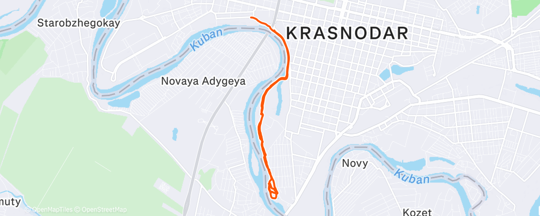 Map of the activity, Дневной забег