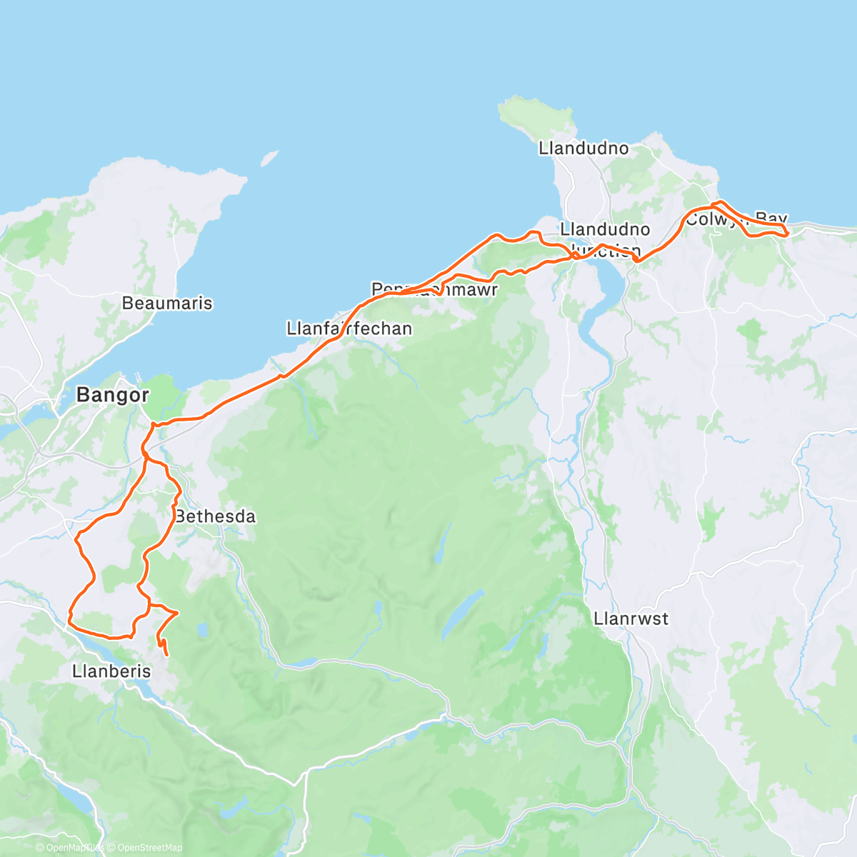 Map of the activity, Fachwen —> Marchlyn. ⛰️