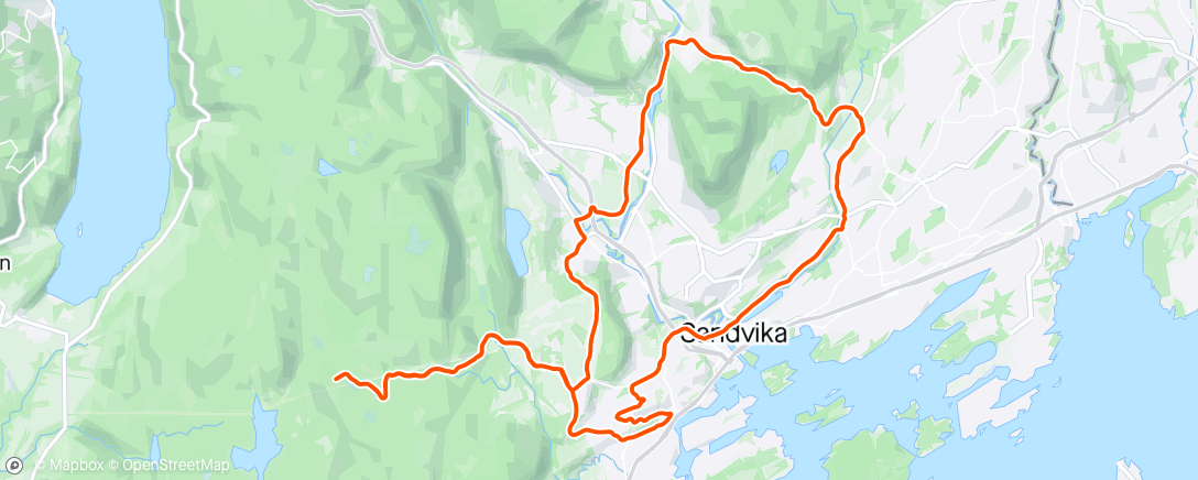 Map of the activity, Ettermiddagstur