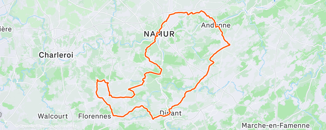 Map of the activity, Sortie vélo le matin