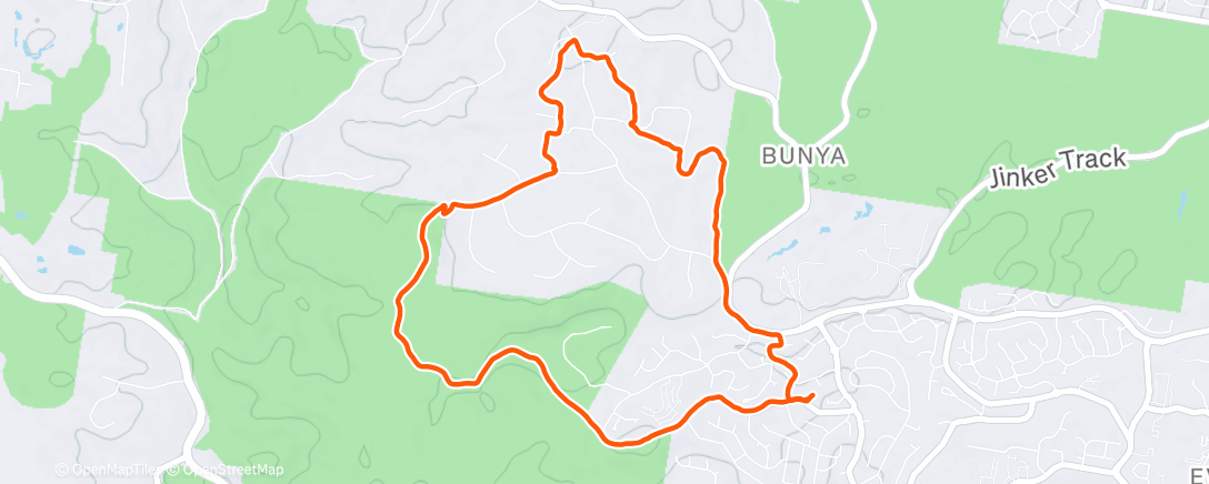Map of the activity, Morning Run