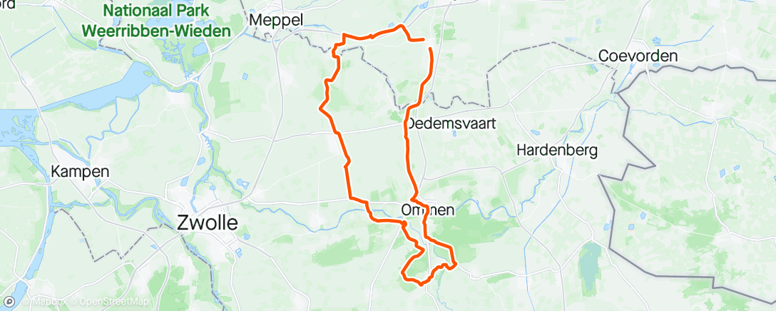 「Den Ham - Lemelerberg」活動的地圖