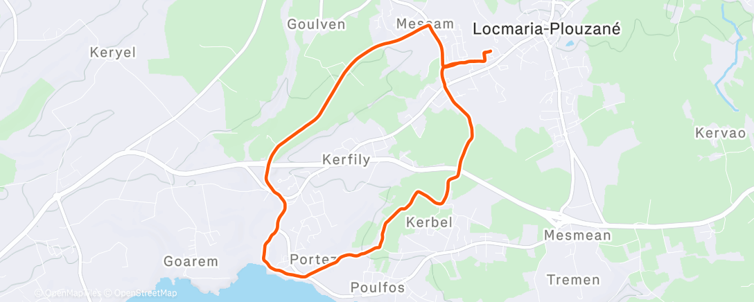 Map of the activity, Trail dans l'après-midi