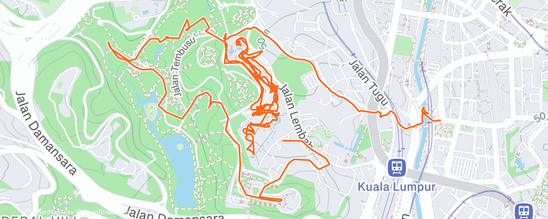 Map of the activity, Morning Walk