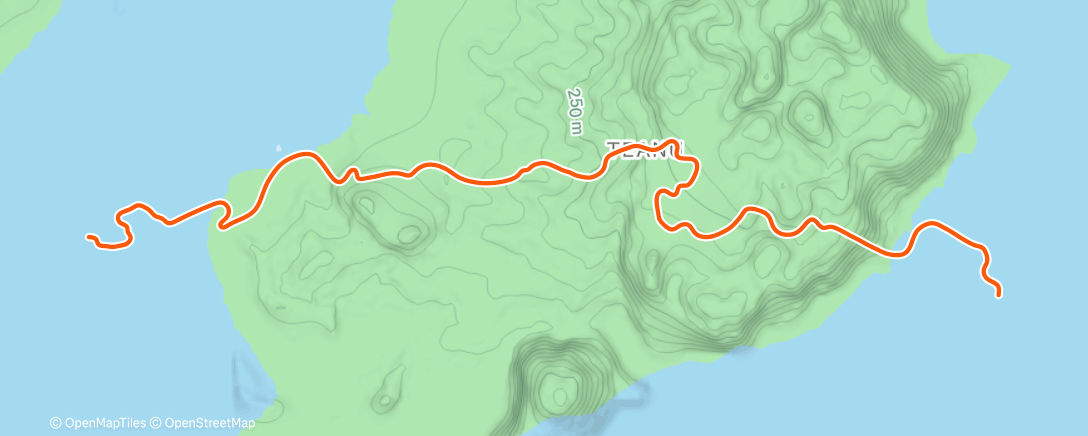 Map of the activity, Zwift - Group Ride: Rapha Festive 500 with Genie @ 3.7 W/KG on Watopia's Waistband in Watopia
