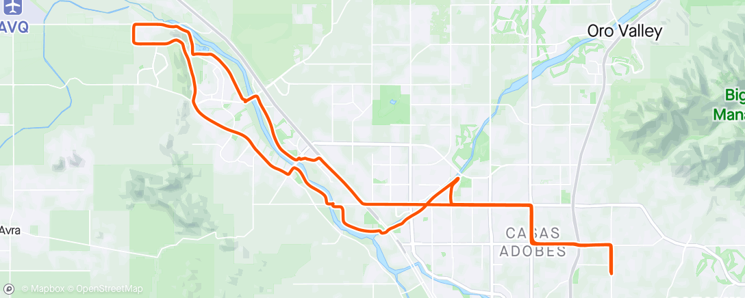 Map of the activity, Morning ride Wednesday