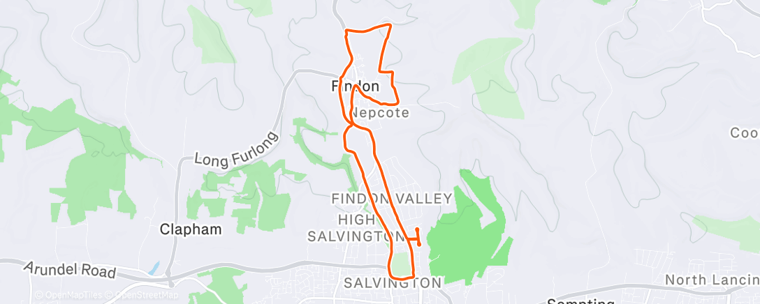 Карта физической активности (Findon loopin)