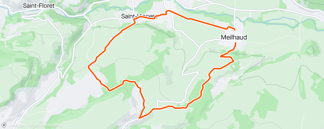 Map of the activity, Evening Trail Run