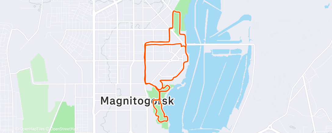 Map of the activity, Утренний забег