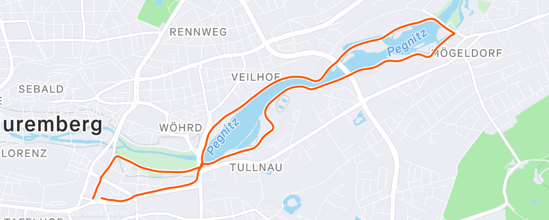 Map of the activity, Morning Run